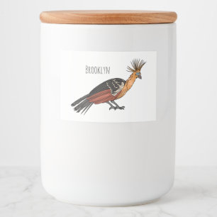 Hoatzin Cartoon Lebensmitteletikett