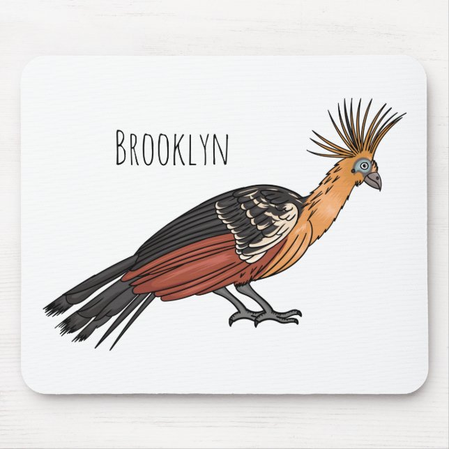 Hoatzin Cartoon Mousepad (Vorne)