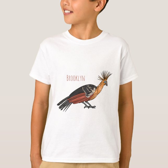 Hoatzin Cartoon T-Shirt (Vorderseite)