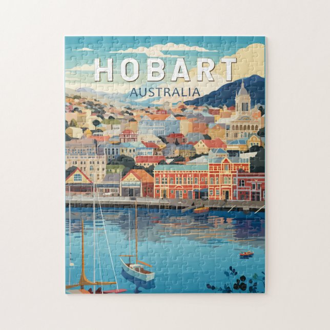 Hobart Australia Reisen Art Vintag (Vertikal)