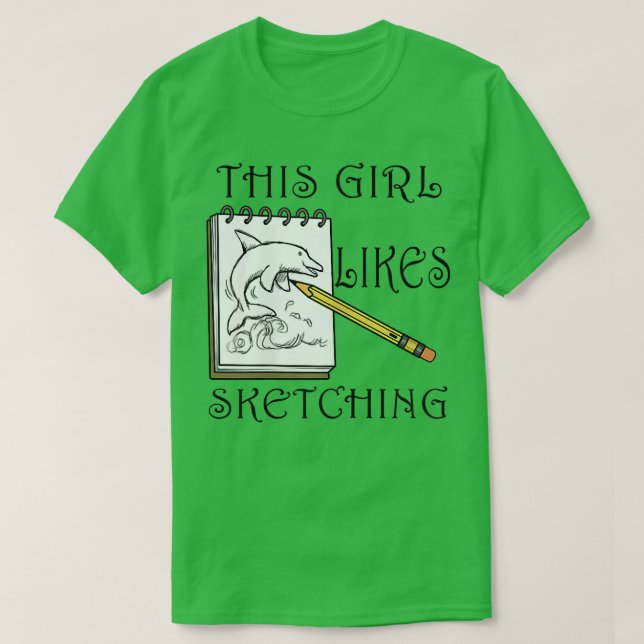 Hobby Designer Illustrator Artwork Sketching  T-Shirt (Design vorne)