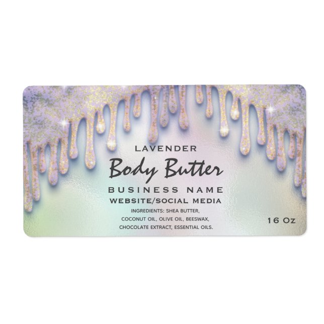 Hobbybutter-Etikett für Elegante Tropfen (Vorne)