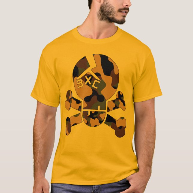 Hobelspäne-"Camouflage-Knochen" T-Stück T-Shirt (Vorderseite)