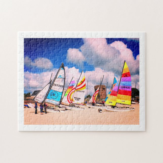 Hobie-Boote am Jersey-Strand (Horizontal)