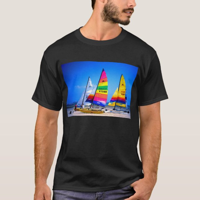 Hobie Katzen in Jersey T-Shirt (Vorderseite)