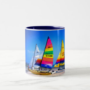HOBIE KATZEN IN JERSEY ZWEIFARBIGE TASSE