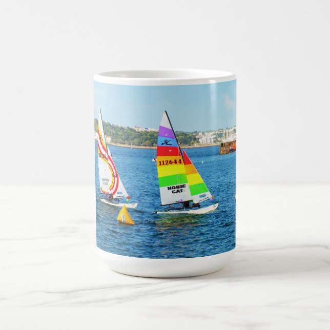 Hobie Segelboote in Jersey Kaffeetasse (Mittel)