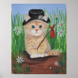 Hobo Cat Print Poster