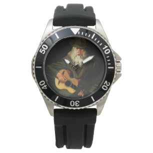 Hobo Musician (Gitarrist Old Man) (Vintag) Armbanduhr