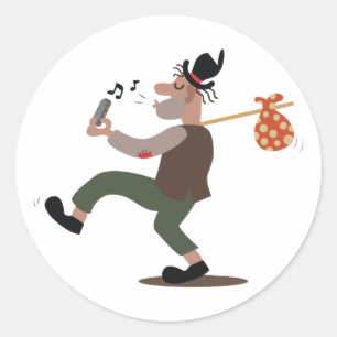 Hobo Pfistle Runder Aufkleber