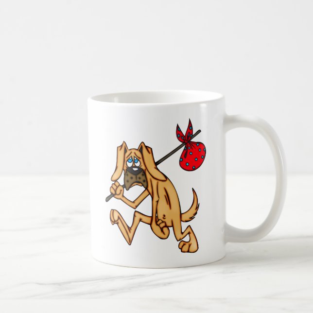 Hobo-wertlosCartoon-Hund Kaffeetasse (Rechts)