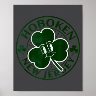 Hoboken New Jersey Irischer Shamrock Nj Retro-Souv Poster