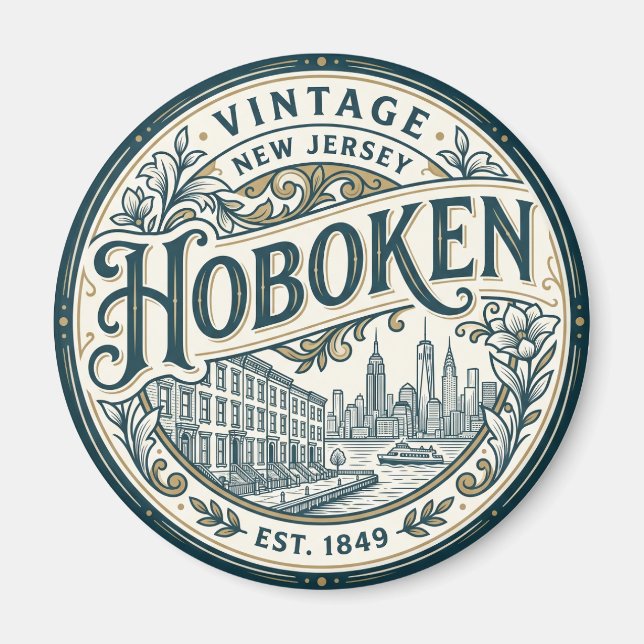Hoboken New Jersey Magnet (Vorne)
