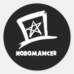 Hobomancer Hobo-Zeichen-Aufkleber Runder Aufkleber