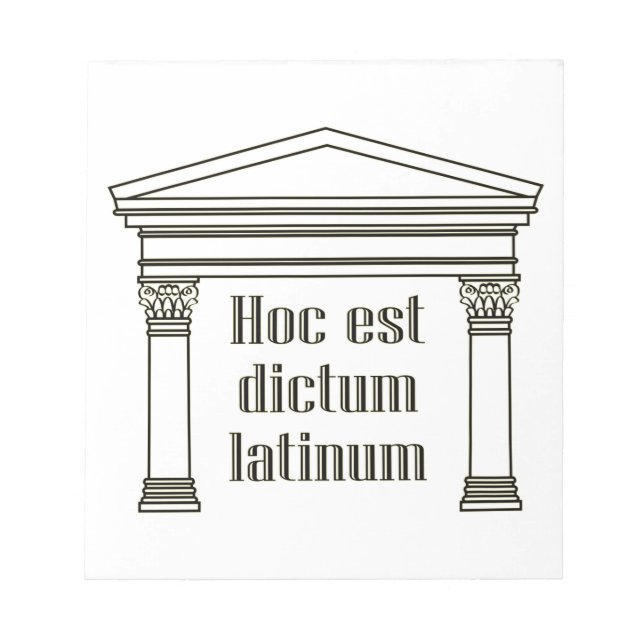 Hoc est dicum latinum - lustiges lateinisches Spri Notizblock (Vorderseite)