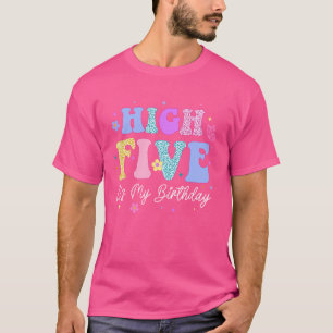 Hoch 5 ist mein Geburtstag 5 Jahre alter Mädchen R T-Shirt