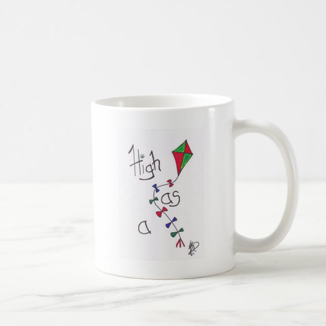 Hoch als Drachen Kaffeetasse (Rechts)