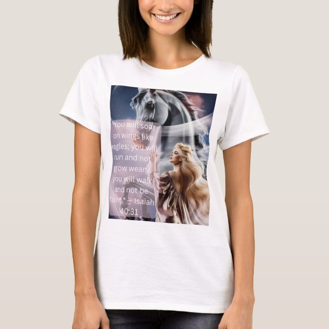 "Hoch auf den Flügeln" T - Shirt von Frauen (Vorderseite)