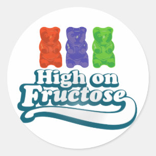 Hoch auf Fructose Runder Aufkleber