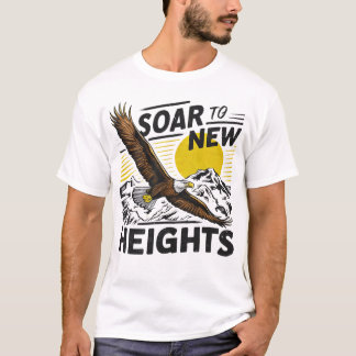 Hoch auf neue Höhen: Adler und Berg mit Inspiratio T-Shirt