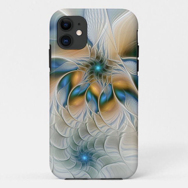 Hoch aufragende, Abstrakte Fantasy Fraktal Art mit Case-Mate iPhone Hülle (Rückseite)