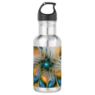 Hoch aufragende, Abstrakte Fantasy Fraktal Art mit Edelstahlflasche