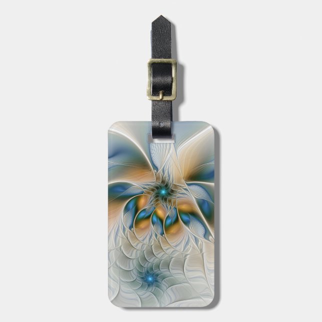 Hoch aufragende, Abstrakte Fantasy Fraktal Art mit Gepäckanhänger (Vorderseite vertikal)