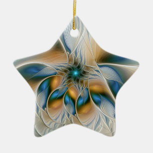 Hoch aufragende, Abstrakte Fantasy Fraktal Art mit Keramik Ornament