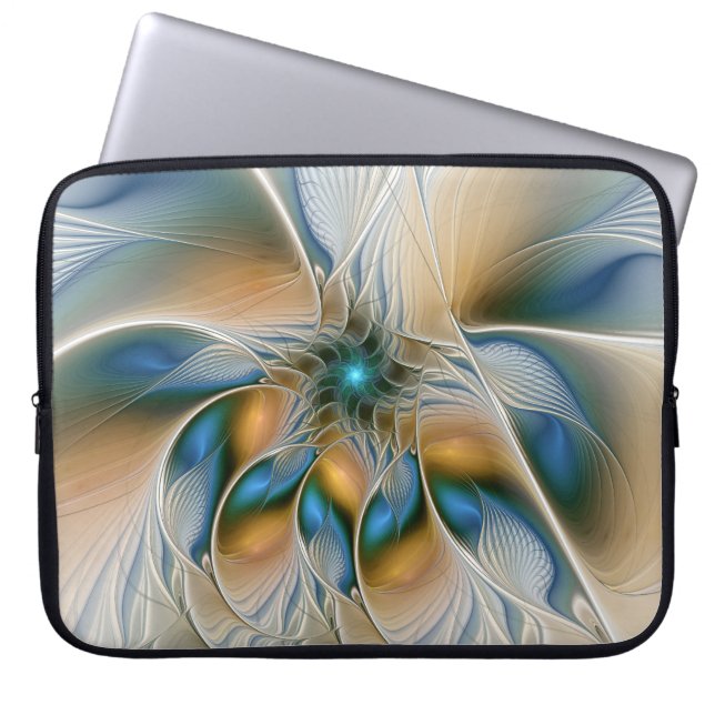 Hoch aufragende, Abstrakte Fantasy Fraktal Art mit Laptopschutzhülle (Vorderseite)