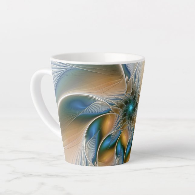 Hoch aufragende, Abstrakte Fantasy Fraktal Art mit Milchtasse (Linke Ecke)