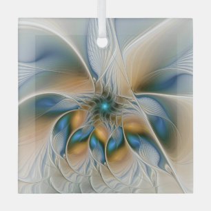 Hoch aufragende, Abstrakte Fantasy Fraktal Art mit Ornament Aus Glas