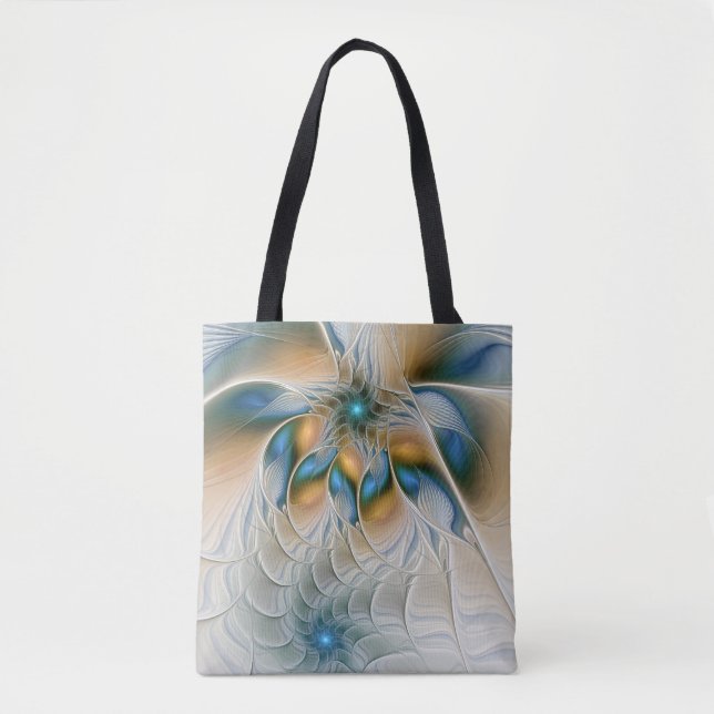 Hoch aufragende, Abstrakte Fantasy Fraktal Art mit Tasche (Vorderseite)