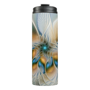 Hoch aufragende, Abstrakte Fantasy Fraktal Art mit Thermosbecher