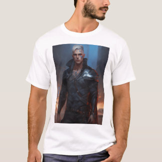 Hoch detailliertes Porträt eines älteren Nichtbinä T-Shirt