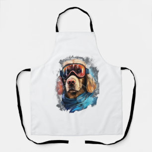 Hoch entwickelte Pooch Portraits Trendy Dog Head A Schürze