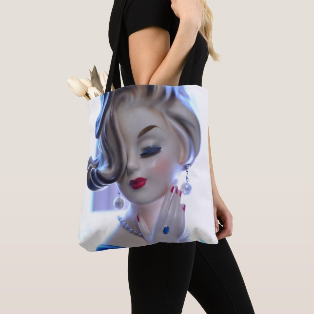 Hoch entwickelten Dame Flipped Hair Hand Head Vase Tasche (Von Nahem)