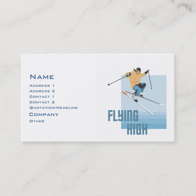 Hoch fliegen visitenkarte (Vorderseite)