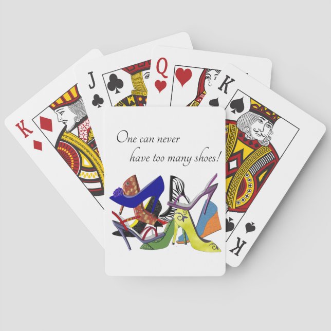 Hoch gehärtete Schuhe spielen Karten Spielkarten (Rückseite)