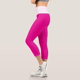 Hoch geschnittene Capri-Hotpink Capri Leggings