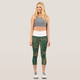 Hoch geschnittene Caprihosen Capri Leggings