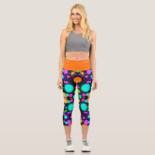Hoch geschnittene Caprihosen Capri Leggings