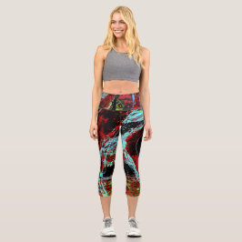 Hoch geschnittene Caprihosen – Serpent Frequency A Capri Leggings