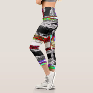 Hoch geschnittene Yoga-Capris – Reflection Layers Capri Leggings