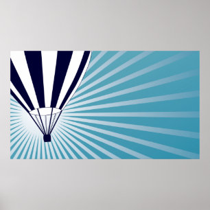 Hoch hinaus mit Heißluftballon Poster