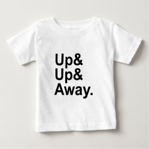 Hoch, hoch und weg   Fliegende Motivations-Express Baby T-shirt