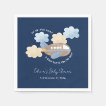 Hoch, hoch und weg Wasserfarbe Flugzeug Junge Baby