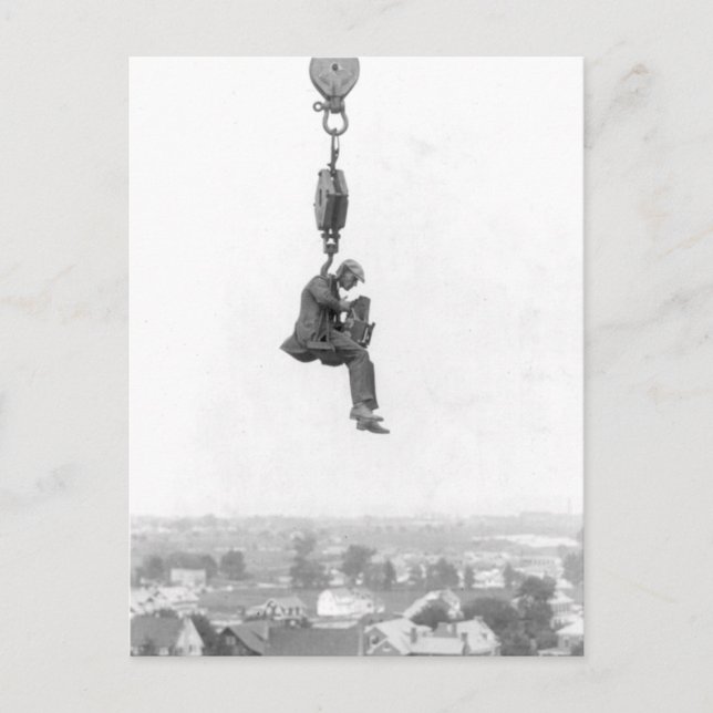 Hoch im Vintagen Foto der Luft Postkarte (Vorderseite)