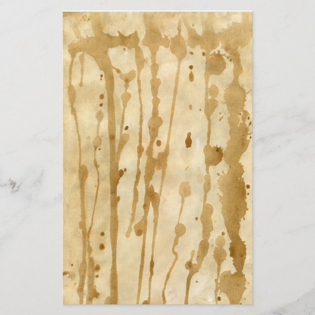 Hoch kaffeehaltiges Parchment Briefpapier (Vorderseite)