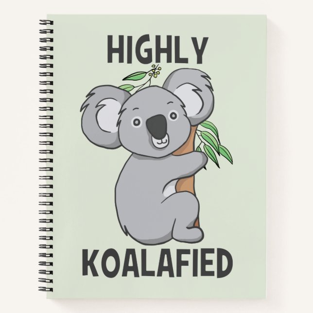 Hoch Koalafied Koala Notizbuch (Vorderseite)