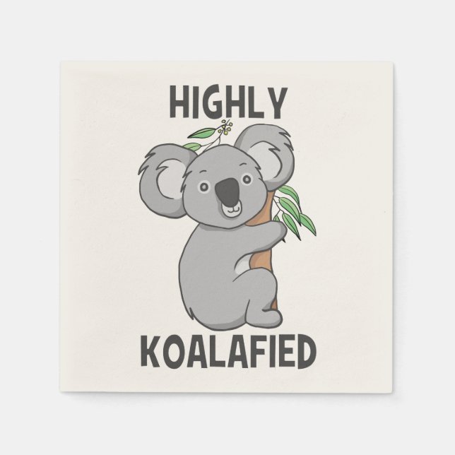 Hoch Koalafied Koala Serviette (Vorderseite)